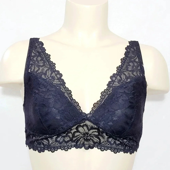 SMALL Maidenform SE1183 1183 Self Expressions Lace Halter Bralette NWT  Ne‎ - Picture 1 of 8